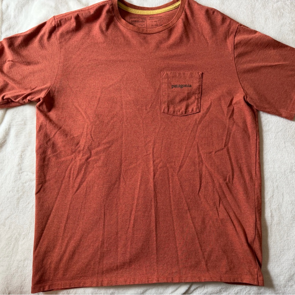 Patagonia Men's Short Sleeve Pocket Tee in Rust